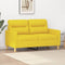 vidaXL - Tweezitsbank - 120 - cm - stof - lichtgeel