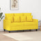 vidaXL - Tweezitsbank - 120 - cm - stof - lichtgeel