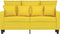 vidaXL - Tweezitsbank - 120 - cm - stof - lichtgeel