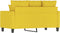 vidaXL - Tweezitsbank - 120 - cm - stof - lichtgeel