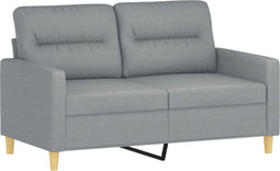 vidaXL - Tweezitsbank - 120 - cm - stof - lichtgrijs