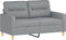vidaXL - Tweezitsbank - 120 - cm - stof - lichtgrijs