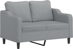 vidaXL - Tweezitsbank - 120 - cm - stof - lichtgrijs