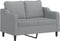 vidaXL - Tweezitsbank - 120 - cm - stof - lichtgrijs