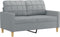 vidaXL - Tweezitsbank - 120 - cm - stof - lichtgrijs