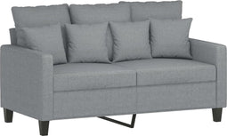 vidaXL - Tweezitsbank - 120 - cm - stof - lichtgrijs