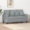 vidaXL - Tweezitsbank - 120 - cm - stof - lichtgrijs