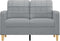 vidaXL - Tweezitsbank - 120 - cm - stof - lichtgrijs