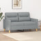 vidaXL - Tweezitsbank - 120 - cm - stof - lichtgrijs