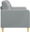 vidaXL - Tweezitsbank - 120 - cm - stof - lichtgrijs