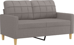 vidaXL - Tweezitsbank - 120 - cm - stof - taupe