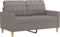 vidaXL - Tweezitsbank - 120 - cm - stof - taupe