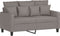 vidaXL - Tweezitsbank - 120 - cm - stof - taupe