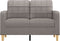 vidaXL - Tweezitsbank - 120 - cm - stof - taupe
