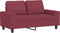 vidaXL - Tweezitsbank - 120 - cm - stof - wijnrood
