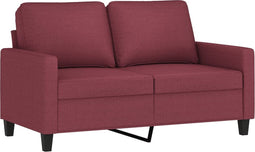 vidaXL - Tweezitsbank - 120 - cm - stof - wijnrood