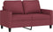 vidaXL - Tweezitsbank - 120 - cm - stof - wijnrood