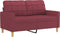 vidaXL - Tweezitsbank - 120 - cm - stof - wijnrood