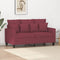 vidaXL - Tweezitsbank - 120 - cm - stof - wijnrood