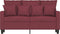 vidaXL - Tweezitsbank - 120 - cm - stof - wijnrood