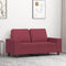 vidaXL - Tweezitsbank - 120 - cm - stof - wijnrood