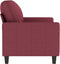 vidaXL - Tweezitsbank - 120 - cm - stof - wijnrood