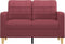 vidaXL - Tweezitsbank - 120 - cm - stof - wijnrood