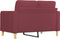 vidaXL - Tweezitsbank - 120 - cm - stof - wijnrood
