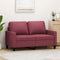 vidaXL - Tweezitsbank - 120 - cm - stof - wijnrood