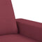 vidaXL - Tweezitsbank - 120 - cm - stof - wijnrood