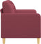 vidaXL - Tweezitsbank - 120 - cm - stof - wijnrood