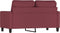 vidaXL - Tweezitsbank - 120 - cm - stof - wijnrood