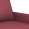 vidaXL - Tweezitsbank - 120 - cm - stof - wijnrood