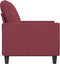 vidaXL - Tweezitsbank - 120 - cm - stof - wijnrood