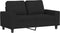 vidaXL - Tweezitsbank - 120 - cm - stof - zwart