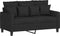 vidaXL - Tweezitsbank - 120 - cm - stof - zwart