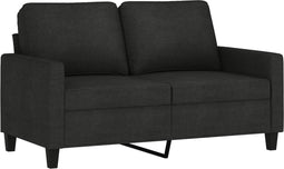 vidaXL - Tweezitsbank - 120 - cm - stof - zwart