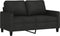 vidaXL - Tweezitsbank - 120 - cm - stof - zwart