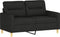 vidaXL - Tweezitsbank - 120 - cm - stof - zwart