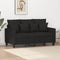 vidaXL - Tweezitsbank - 120 - cm - stof - zwart