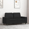 vidaXL - Tweezitsbank - 120 - cm - stof - zwart