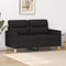 vidaXL - Tweezitsbank - 120 - cm - stof - zwart