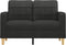 vidaXL - Tweezitsbank - 120 - cm - stof - zwart
