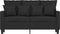 vidaXL - Tweezitsbank - 120 - cm - stof - zwart