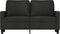 vidaXL - Tweezitsbank - 120 - cm - stof - zwart