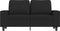vidaXL - Tweezitsbank - 120 - cm - stof - zwart