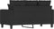 vidaXL - Tweezitsbank - 120 - cm - stof - zwart