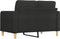 vidaXL - Tweezitsbank - 120 - cm - stof - zwart