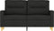 vidaXL - Tweezitsbank - 120 - cm - stof - zwart
