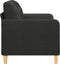 vidaXL - Tweezitsbank - 120 - cm - stof - zwart